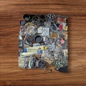 Mixed Lot Of Craft & Wearable DIY Jewelry Supplies Bracelets Earrings Necklaces